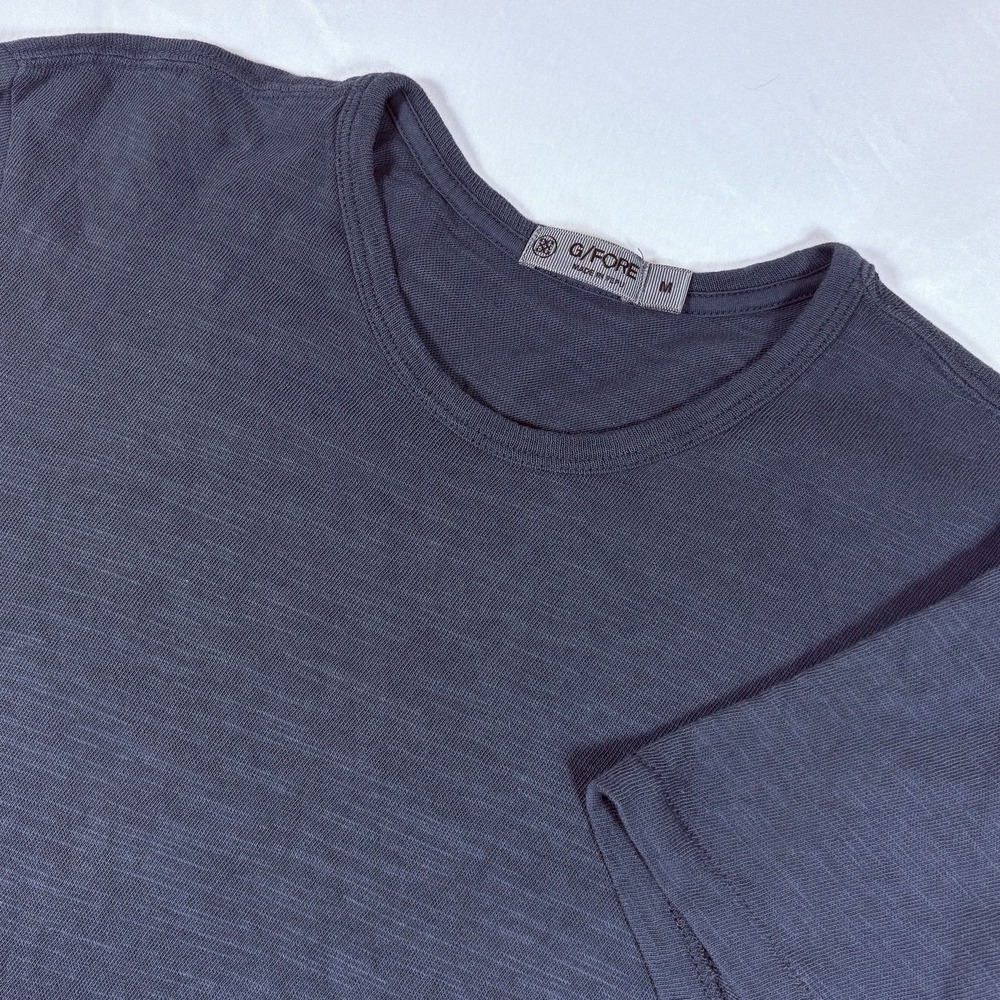 G/Fore G4 Clubhouse T-Shirt Mens M Blue Golf Slub Tee Textured Lightweight